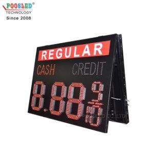 Outdoor 12 Inch LED Oil Display LED Gas Price Sign Red Regular Gas Station LED Price Sign