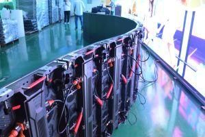 P4.81 Outdoor Rental Full Color LED Display with Curved and Flexible Cabinet