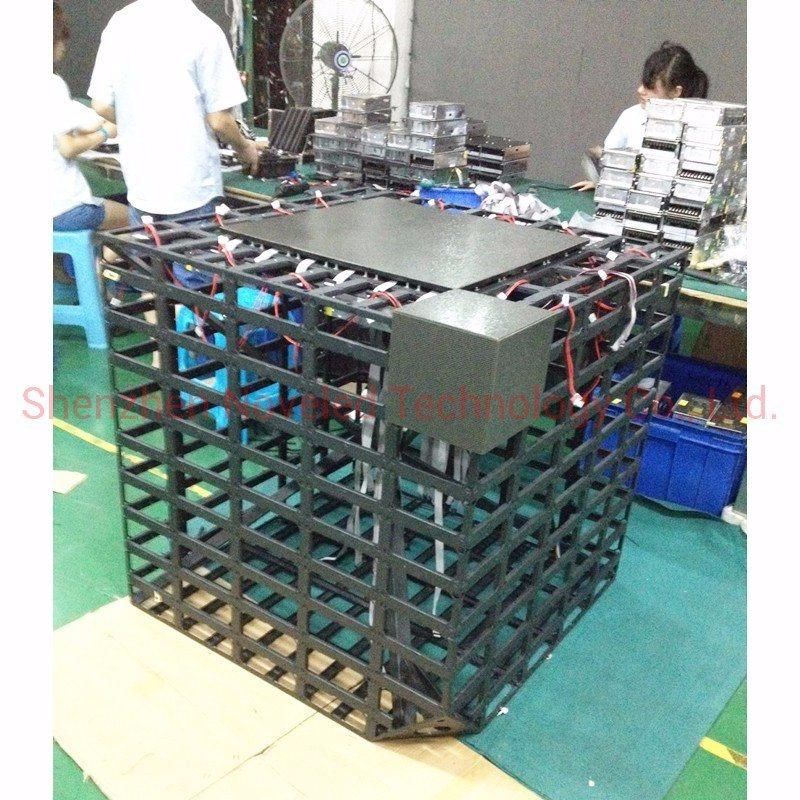 3D 500*500*500 mm P3.91mm Cube LED Screen Four Faces Magic Cube Display for Stage/Plaza Outdoor Cube LED Screen