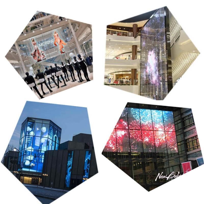 Light Weight P2.5 100X50cm Transparent LED Display with Nationstar LEDs