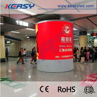 P5 Advertising Full Color Indoor Curve/Cylinder LED Display