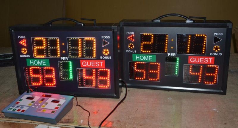 IP54 Football Scoreboard LED Digits Sign Basketball Portable Scoreboard