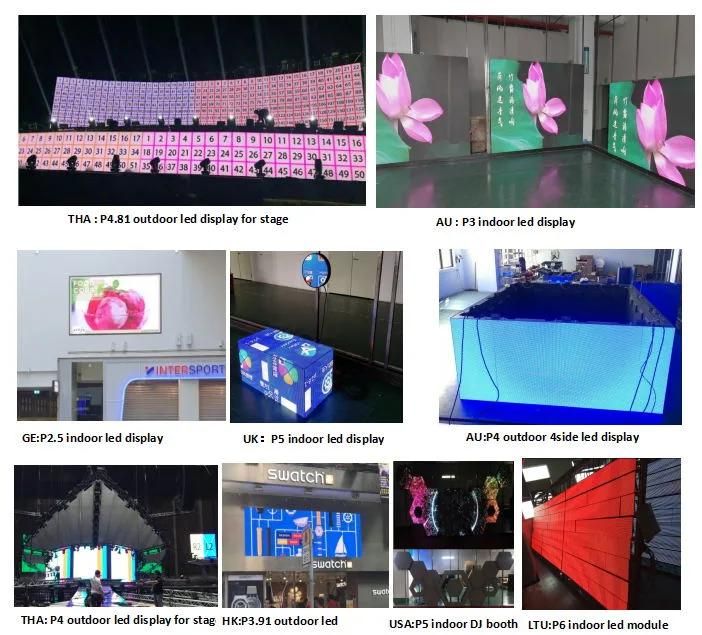 P4.81 Indoor Full Color RGB 45 Degree Four Sided LED Screen Cube Display Screen for Shipping Mall
