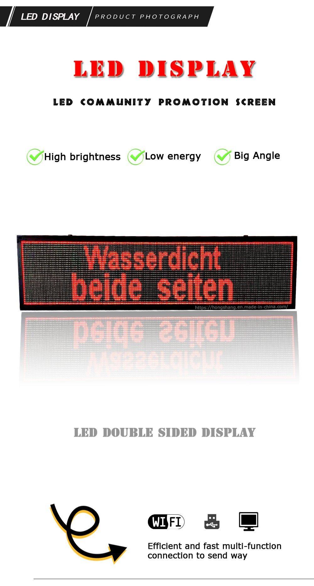 P10 SMD Semi Outdoor Red Double Face Rolling Advertising Display