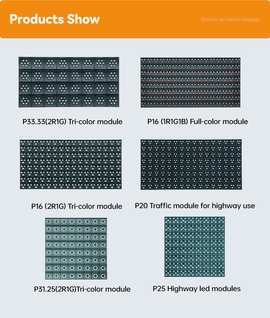 Roadside LED Display Module P16 Dual Color 2r1g Module P16 P20 P25