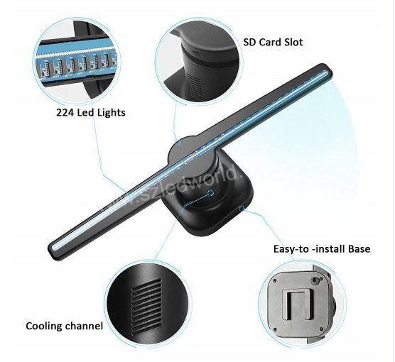 42cm 3D Hologram LED Fan in Naked Eyes