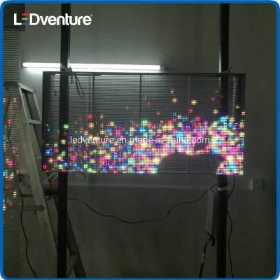 P3.91 Full Color Indoor Transparent Advertising LED Sign Board Display Screen