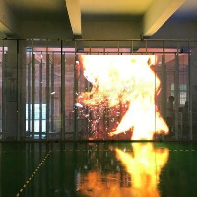 Indoor Retail Store Window Glass Wall Curtain Transparent LED Display
