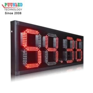 Manufacturer 12 Inch Red Color Digital LED Gas Price Sign for Gas Station