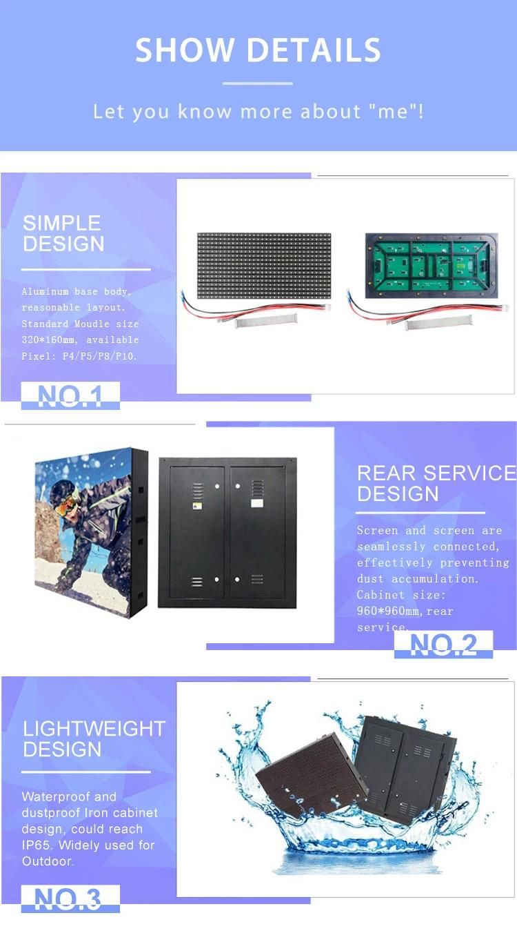 Full Color Electronic Sign Outdoor Advertising Digital Board P5 P6 P8 P10 LED Display Sign