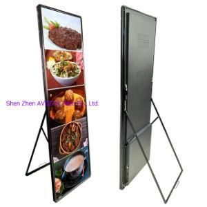 Front Service P2.5 Support Type LED Poster Panel / Retail Poster Display HD Screen for Shopping Malls