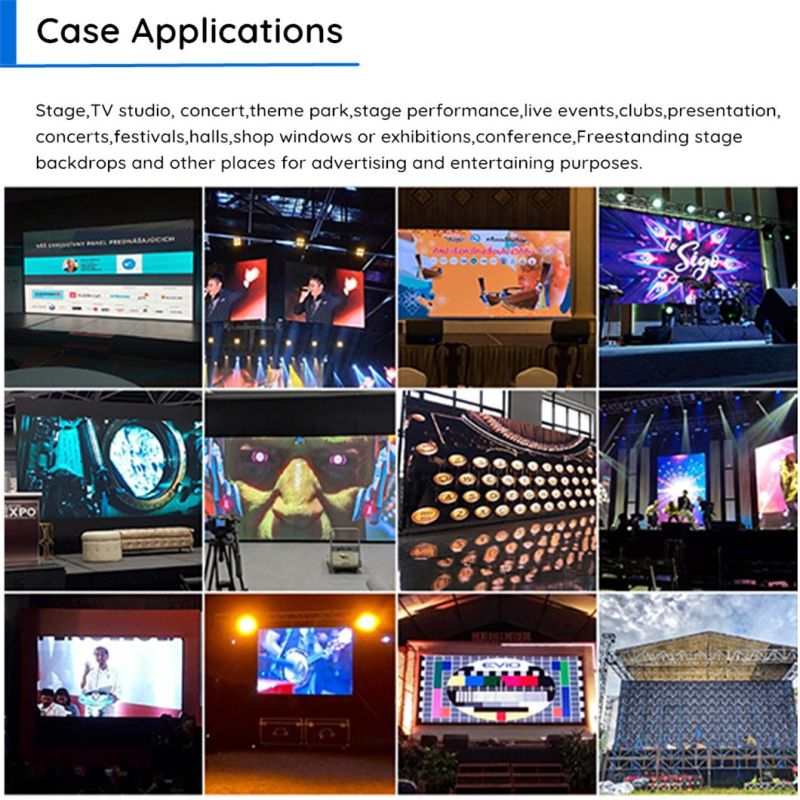 Indoor P3.91 500*1000mm LED Display Screen Diecasting Aluminum Cabinet Advertising Board Video Wall LED