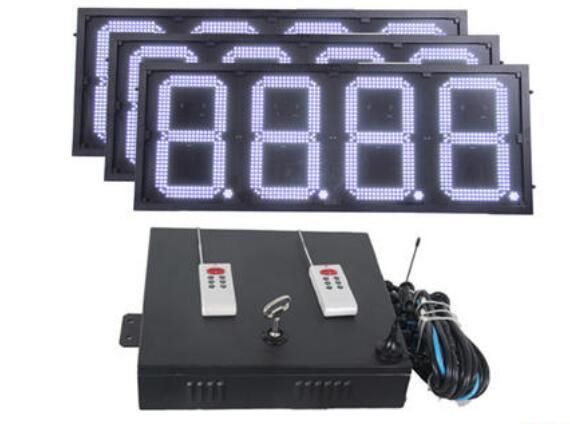 16inch Red LED Gas Price Sign 8.88 9/10 Factory Prcice IP43 Cabinet