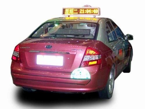 P6 Yellow Color Programmable Taxi Top LED Scrolling Sign