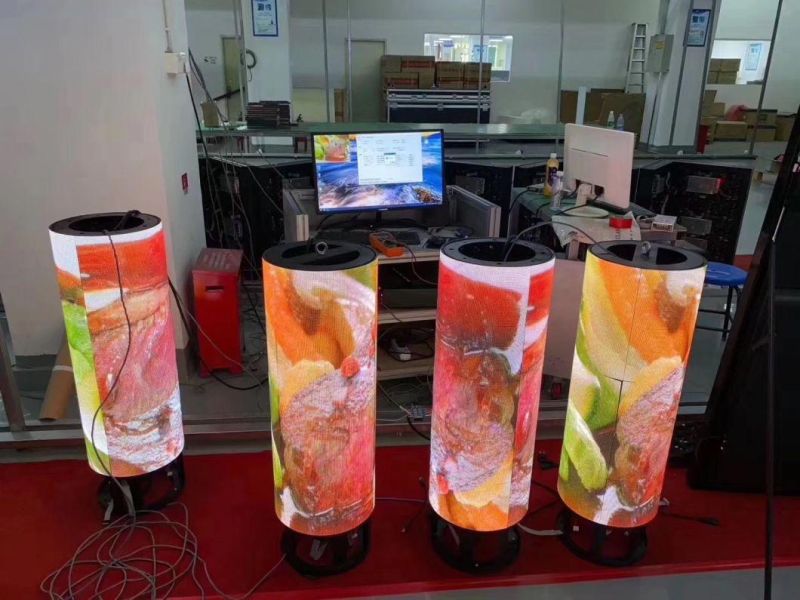 Full Color HD P2.5 P3 P4 Indoor Fixed LED Flexible Cylindrical Video Display LED Screen