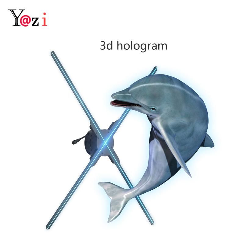 4 Blades 75cm Holographic Advertising 65cm LED Display 3D Hologram Fan