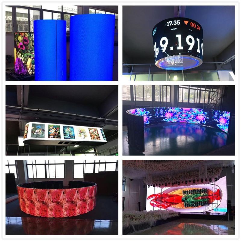 P4mm Rubber Soft Foldable Module LED Video Advertising Flexible Screen Factory