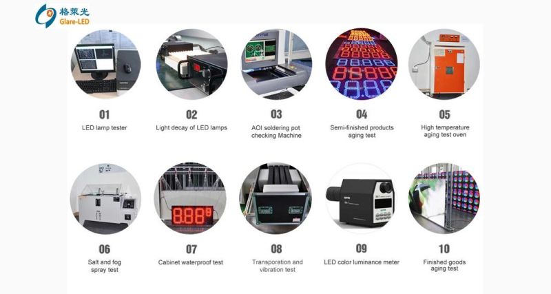 USA Format 8.889 & 8.88 9/10 LED Gas Price Changer with Regular and Diesel Written on Top