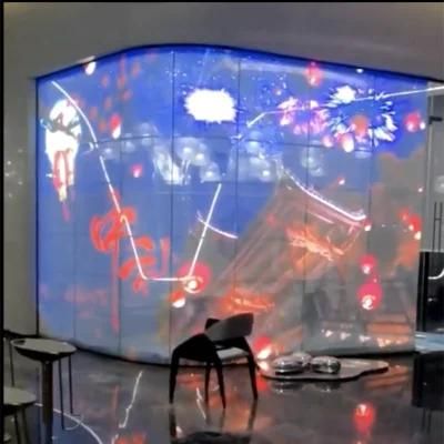 High-Definition Transparent Paste Mold Screen Can Be Cut, Folded, Curved, Colorful and Flexible LED Glass Display
