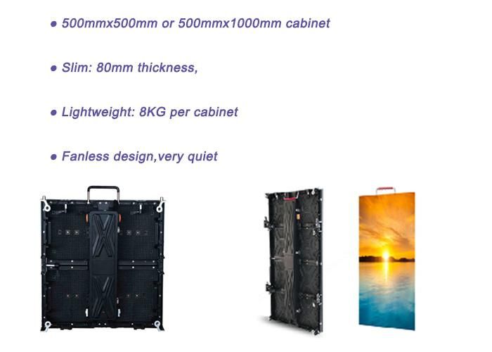 Die Casting Aluminum Hire Indoor P3.91 Rental LED Display for Stage