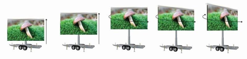 Outdoor Mobile Advertising Trailer P5 Full Color LED TV Screen Truck LED Sign Display