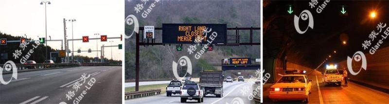 Tunnel Lane Safety Red Cross and Green Arrow Traffic Control Sign