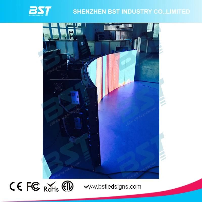 Flexible P4 Curved LED Advertising Display Screen with 140 Degree Viewing Angle---8