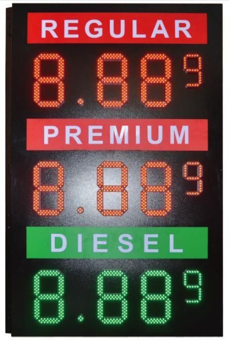 7 Segment Digital LED Gas Price Display