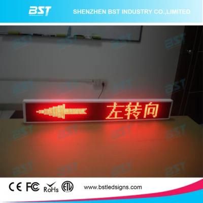 P6 Red Color Programmable Taxi Rear Window LED Moving Sign