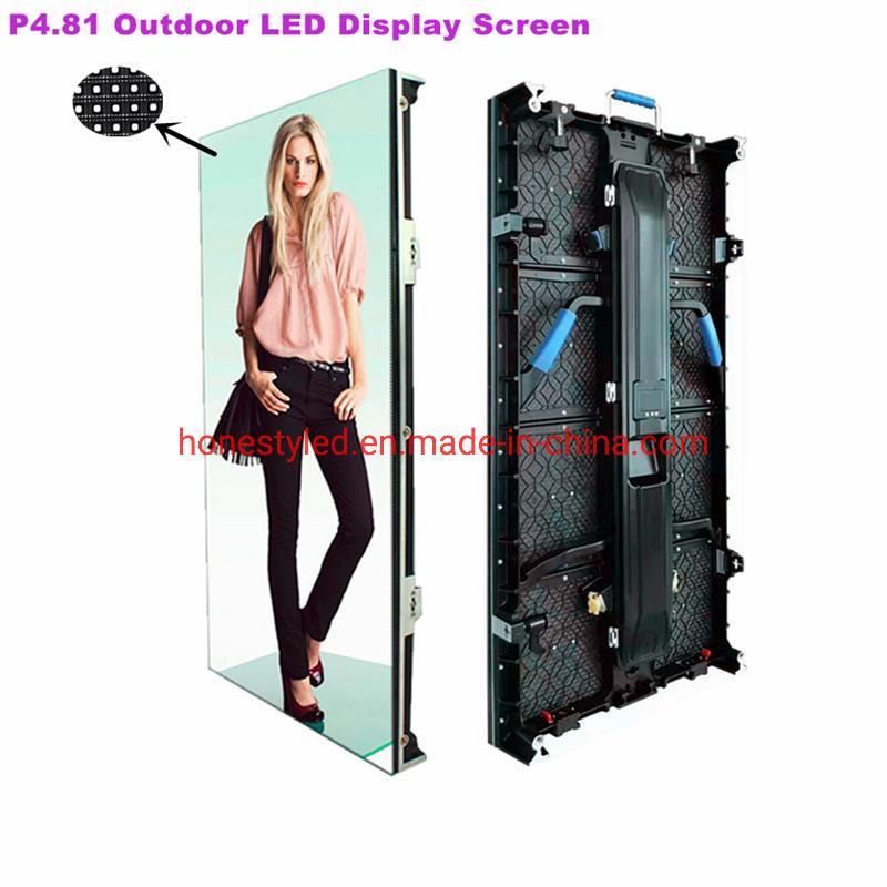 China Professional Advertising LED Panel Outdoor Rental LED Display RGB P4.81 500X500mm/500X1000mm LED Wall Panel SMD Video Panel