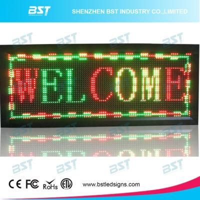 P7.62mm Dual Color Programmable Indoor Scrolling LED Sign