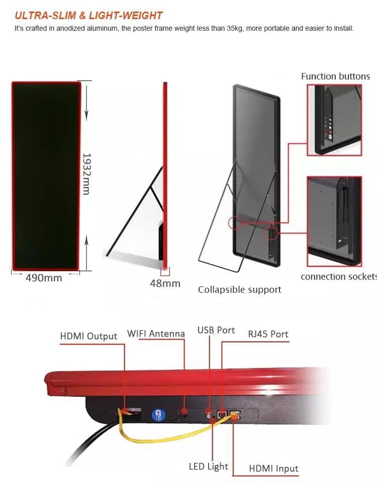 HD Iposter P2.5 LED Advertising Screen Mirror LED Screen