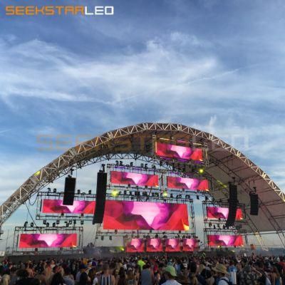 Outdoor Stage Brightness LED Video Screen Wall P3.91 Full Color Mobile LED Cabinet Display Screen with SMD Lamp