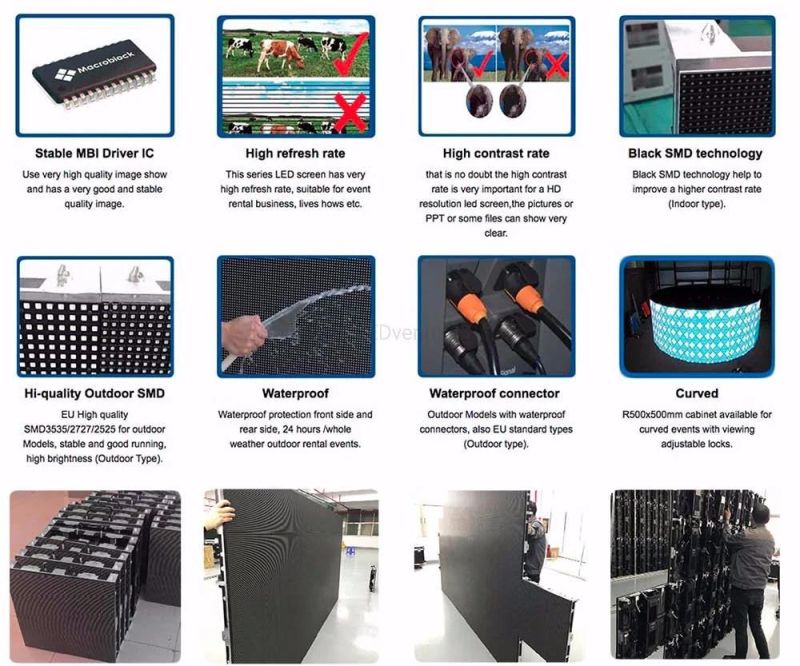 High Resolution P2.9 Outdoor Digital Billboard Video Rental LED Display Panel