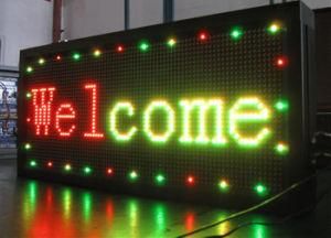 Store Counter Transparent Advertising LED Sign Panel P10 Red Color