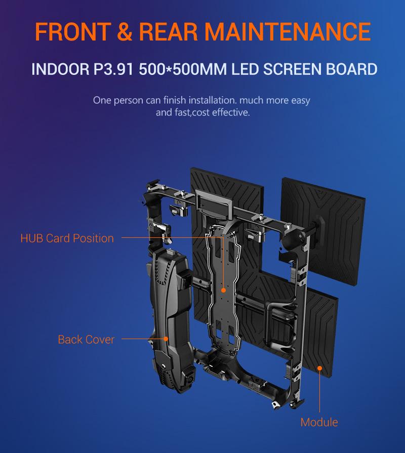 P3.9mm Fast Installation Rental HD LED Display for Indoor Rental Events