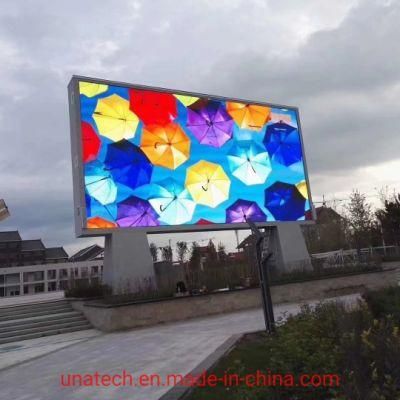 Pixel 10mm DIP Advertising Media Digital Player RGB Screen Display Unipole Waterproof Outdoor LED Billboard