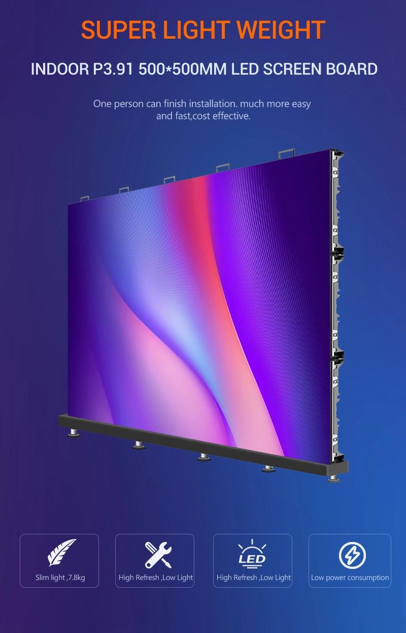 LED Display Cabinet 500*1000 Aluminium Die Case Module Size 250*25 P3.91 P4.81 Outdoor and Indoor Rental Cabinet