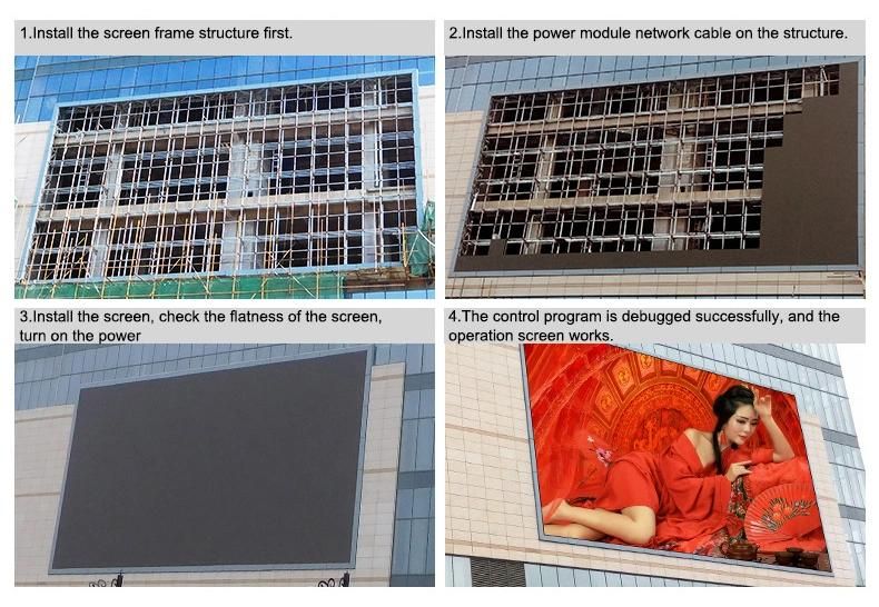 Outdoor High Brightness P4 Full-Color LED Large Screen High-Performance Waterproof Above IP65 Shopping Center LED Screen