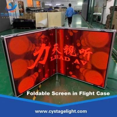P3.91mm LED Foldable Portable Stage Video Wall Display DJ Booth Screen