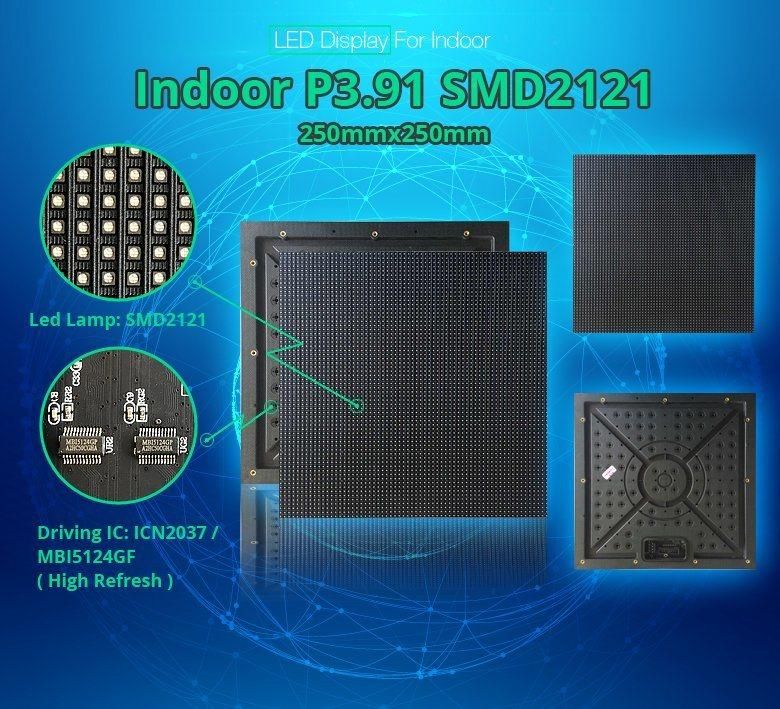 High Refresh Rate Indoor P3.91 Full Color Rental LED Module