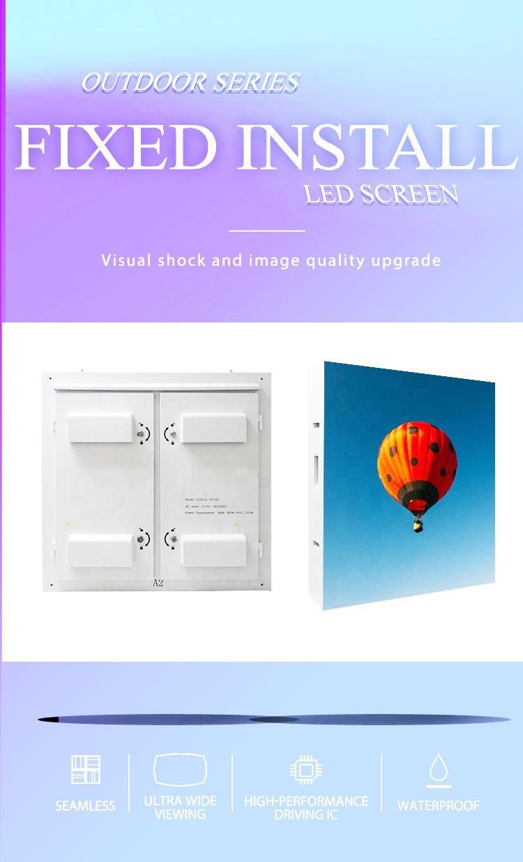 Ready to Ship P6.67 Outdoor Waterproof Weatherproof Iron Cabinet 960*960mm P6.67 Video Advertising LED Screen