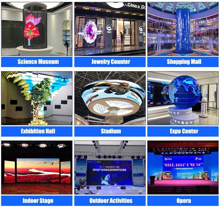 Hot Sales Indoor P5 Curved Soft Flexible LED Video Wall Display Screen for Exhibition Shop Store Cylindrical Column Flexible LED Screen