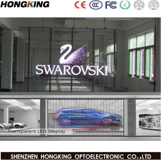 Transparent Glass Display P7.8mm LED Display Screen Billboard for Advertising