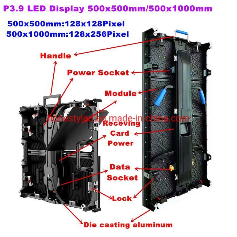 High Power Waterproof LED Display Screen P3.91 Rental Outdoor LED Billboard Full Color Advertising LED Display 500X1000mm LED Board LED Sign