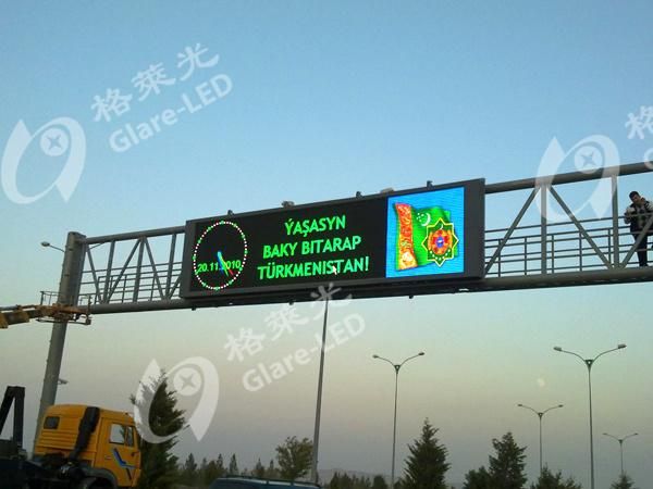 Glare-LED P20 Fullcolor Highway Gantry Variable Message Signs LED Display Board