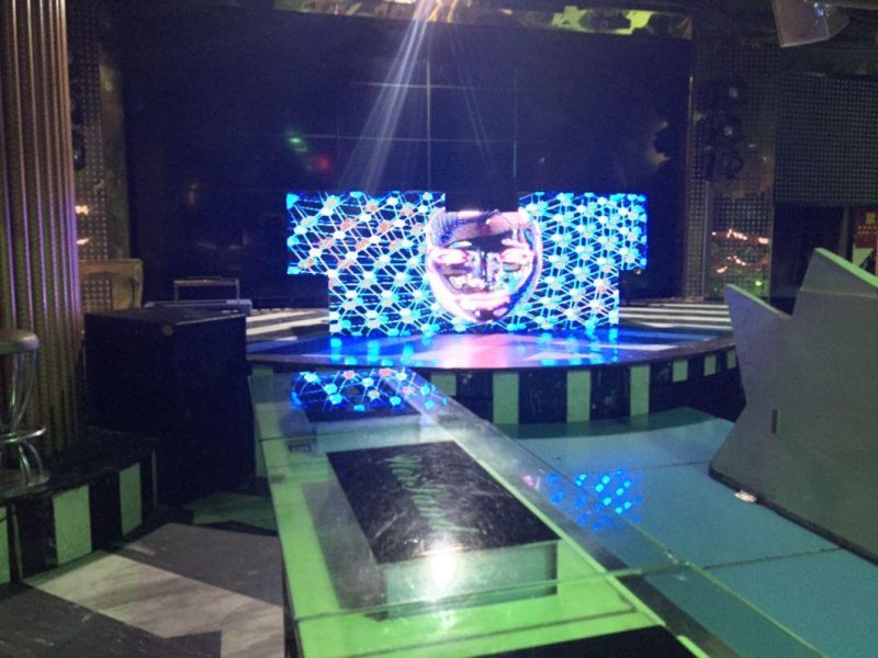 Full Color Cool Shape DJ Facade Booth Indoor Irregular LED Display for Nightclub