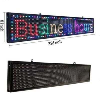 7-Color Indoor LED Sign Programmable USB&WiFi Rolling Information LED Display