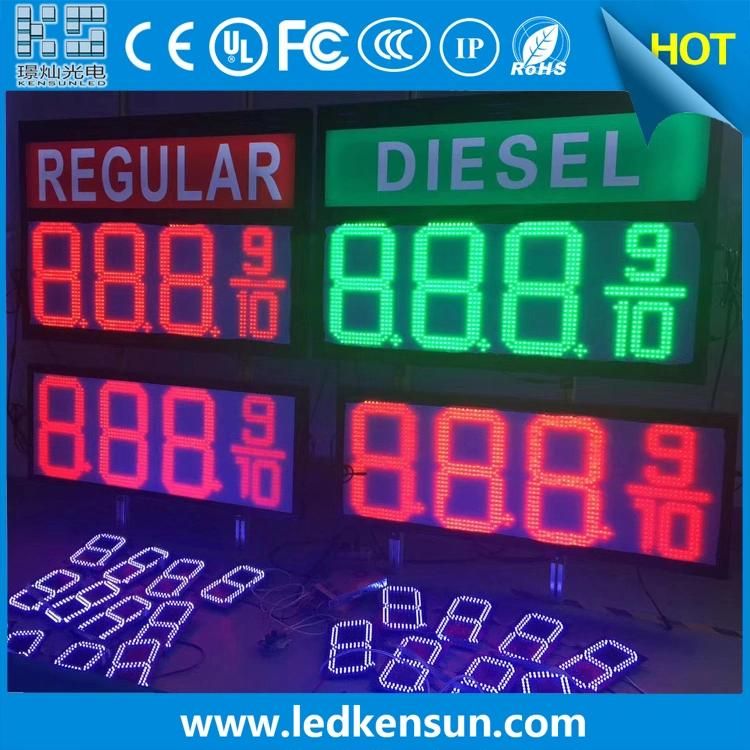 China LED Gas Price Digital Display 18inches 8888 Outdoor Gas Price LED Display