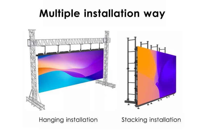 Multiple Installation Way Indoor Full Color LED Rental Display Screen P3.91 Movable Display Wall